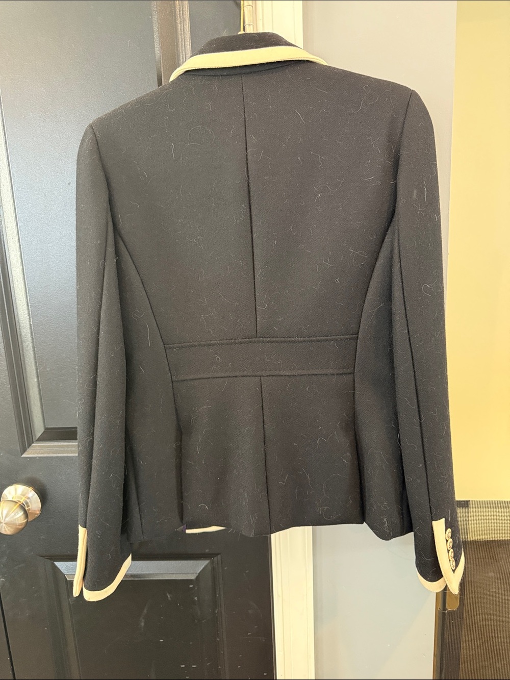 J. Crew Black Blazer with Cream Trim - Picture 5 of 5